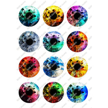 Load image into Gallery viewer, 24pcs/lot Round Glass Cabochon 10mm 12mm 14mm 16mm 18mm 20mm 25mm Demo Flat Back for Hand Made Diy Jewelry Findings T099