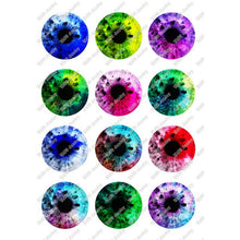 Load image into Gallery viewer, 24pcs/lot Round Glass Cabochon 10mm 12mm 14mm 16mm 18mm 20mm 25mm Demo Flat Back for Hand Made Diy Jewelry Findings T099