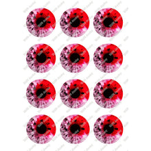 Load image into Gallery viewer, 24pcs/lot Round Glass Cabochon 10mm 12mm 14mm 16mm 18mm 20mm 25mm Demo Flat Back for Hand Made Diy Jewelry Findings T099